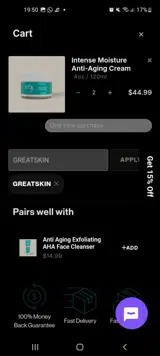 GREATSKIN coupon verification screenshot