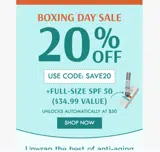 save20 coupon verification screenshot