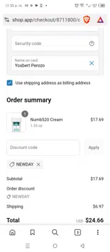 NEWDAY coupon verification screenshot