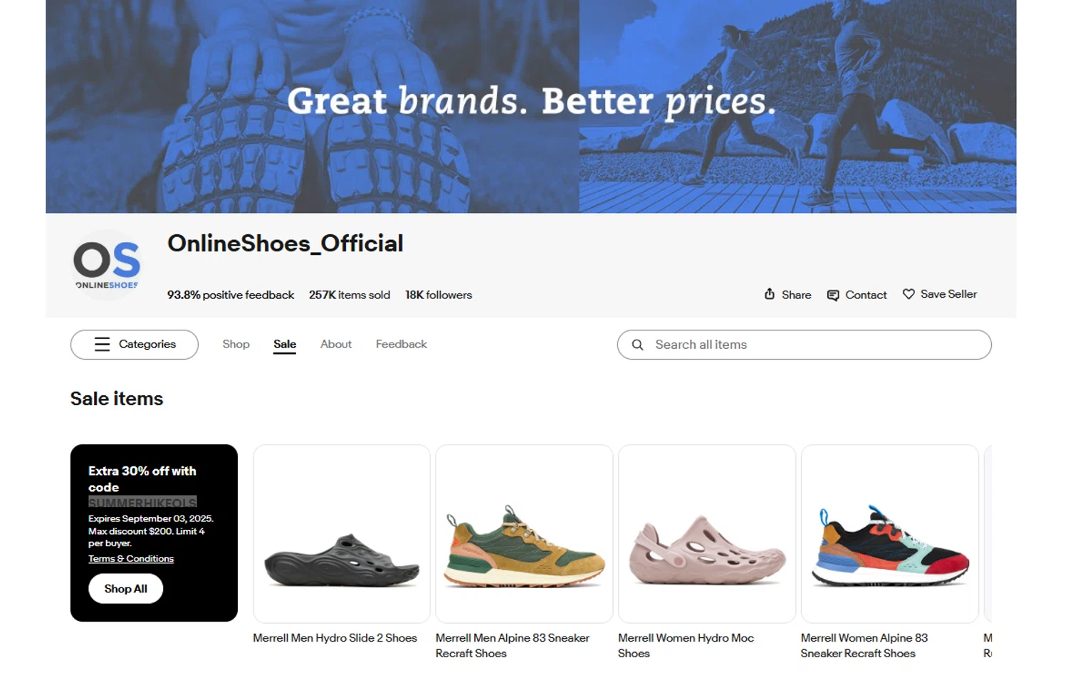 eBay coupon code screenshot showing code SUMMERHIKEOLS applied at eBay checkout page. Uploaded by SimplyCodes community member ______ on Aug 22, 2025