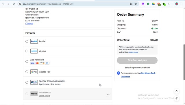 eBay checkout page showing eBay coupon code box | Screenshot taken by SimplyCodes community member on Aug 28, 2025