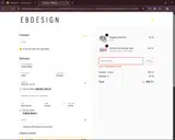EBDesign coupon verification screenshot