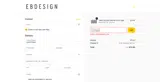 EBDesign coupon verification screenshot