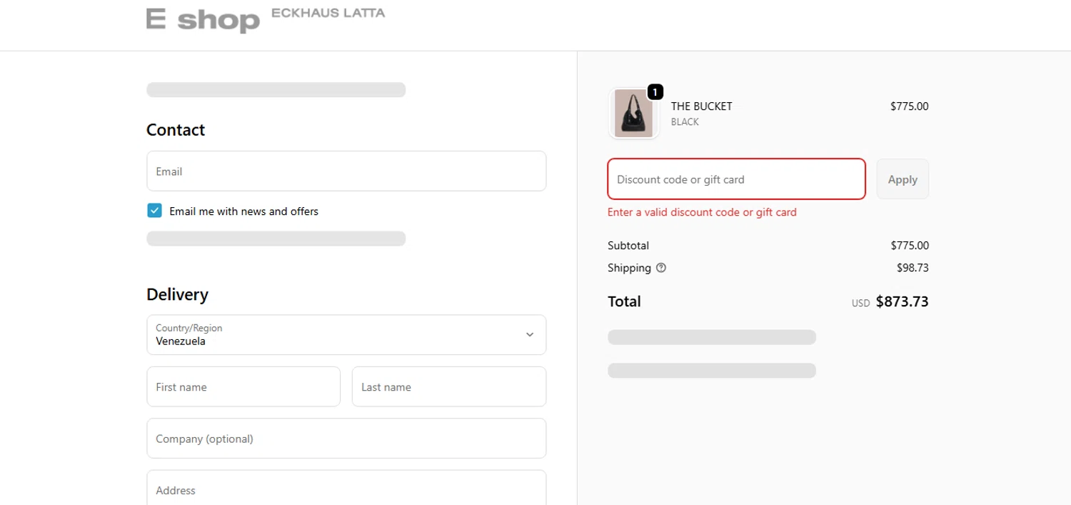 Eckhaus Latta promo code screenshot showing code ONLYFANS20 applied at Eckhaus Latta checkout page. Uploaded by SimplyCodes community member xHRxUltrax on Oct 31, 2025
