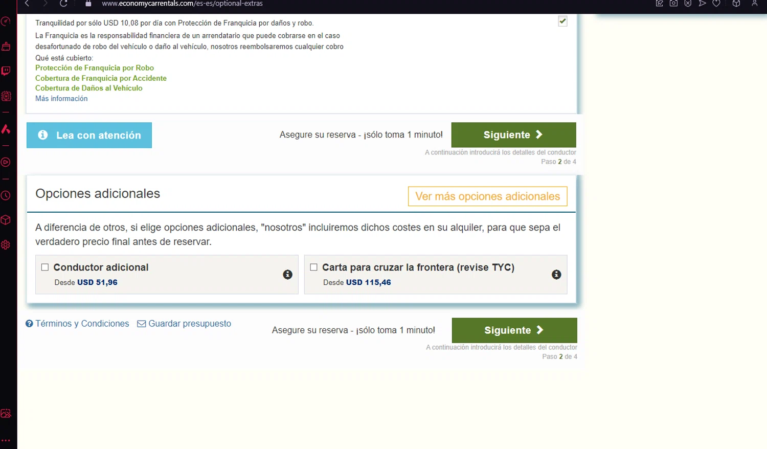 Economy Car Rentals checkout page showing Economy Car Rentals promo code box | Screenshot taken by SimplyCodes community member on Dec 16, 2024