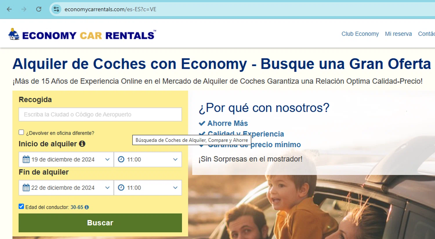 Economy Car Rentals checkout page showing Economy Car Rentals promo code box | Screenshot taken by SimplyCodes community member on Dec 16, 2024