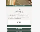 LOVE coupon verification screenshot