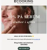 SERUM20 coupon verification screenshot