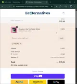 Ecoternatives coupon verification screenshot