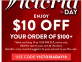 victoriaday10 coupon verification screenshot