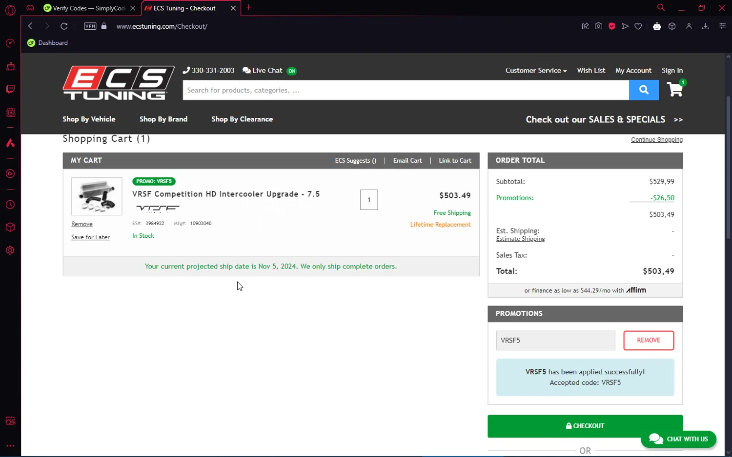 how to use ECS Tuning coupons