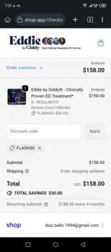 FLASH30 coupon verification screenshot