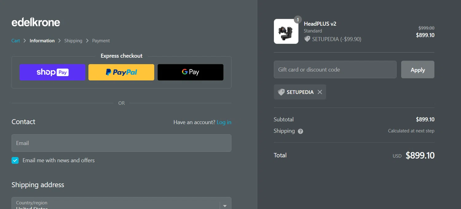 how to use Edmund Optics coupons