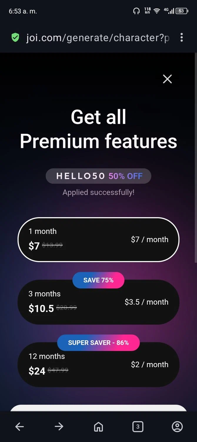 EDEN AI by EVA AI promo code screenshot showing code HELLO50 applied at EDEN AI by EVA AI checkout page. Uploaded by SimplyCodes community member terricameron on Sep 19, 2025