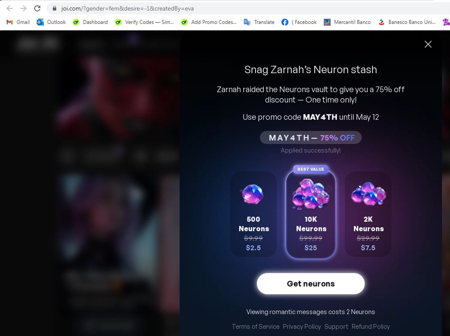 EDEN AI by EVA AI promo code screenshot showing code MAY4TH applied at EDEN AI by EVA AI checkout page. Uploaded by SimplyCodes community member yeresojperez on May 4, 2025