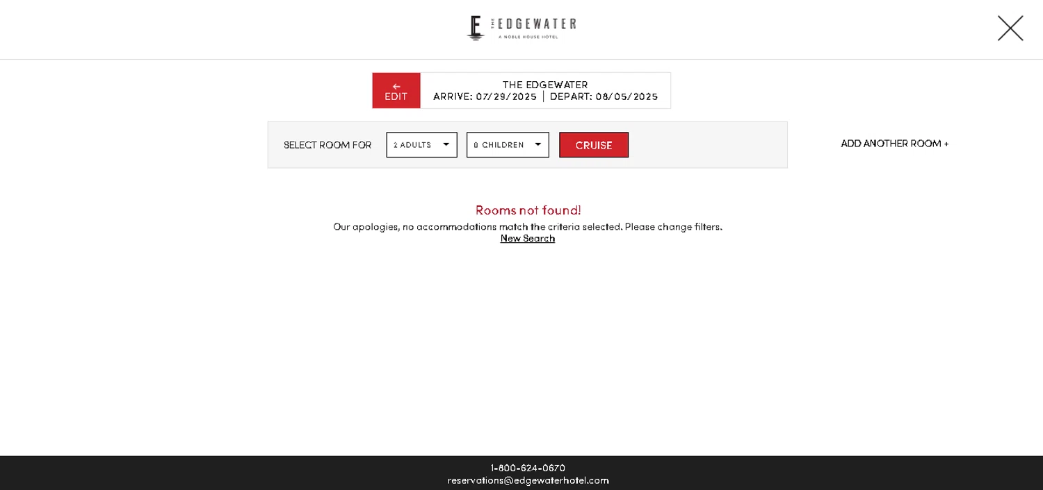 The Edgewater promo code screenshot showing code CRUISE applied at The Edgewater checkout page. Uploaded by SimplyCodes community member MoneyHunter5624 on Jul 24, 2025