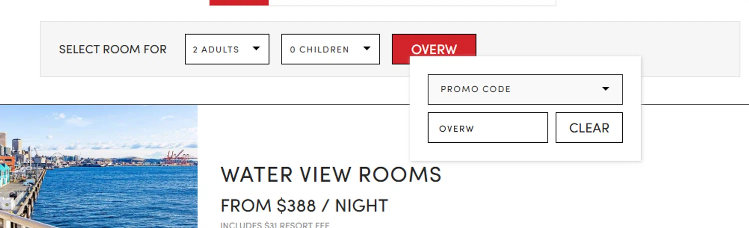 The Edgewater checkout page showing The Edgewater promo code box | Screenshot taken by SimplyCodes community member on Nov 11, 2024