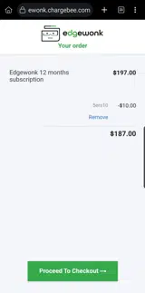 Edgewonk coupon verification screenshot