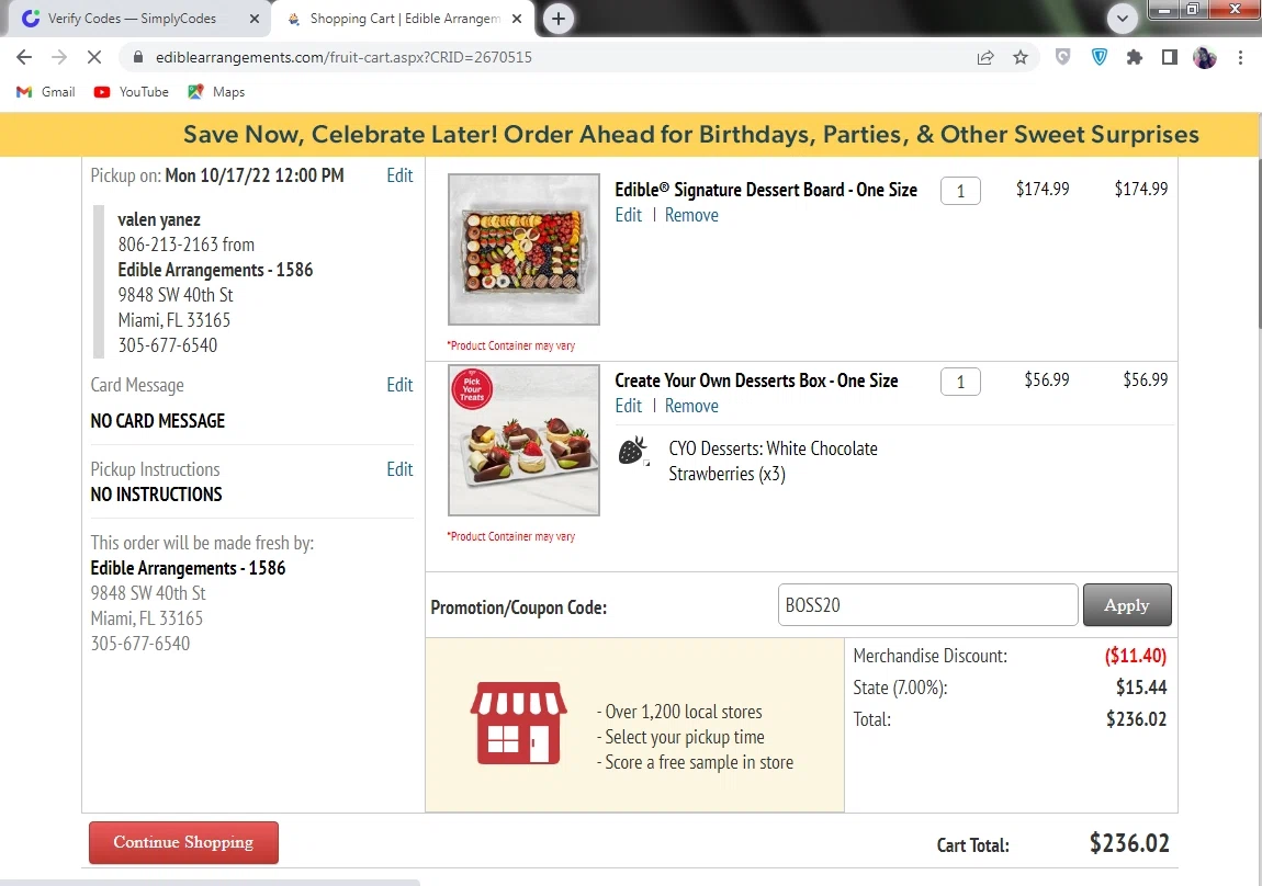 20% Off Edible Arrangements Coupon Codes | Oct 2022 | SimplyCodes