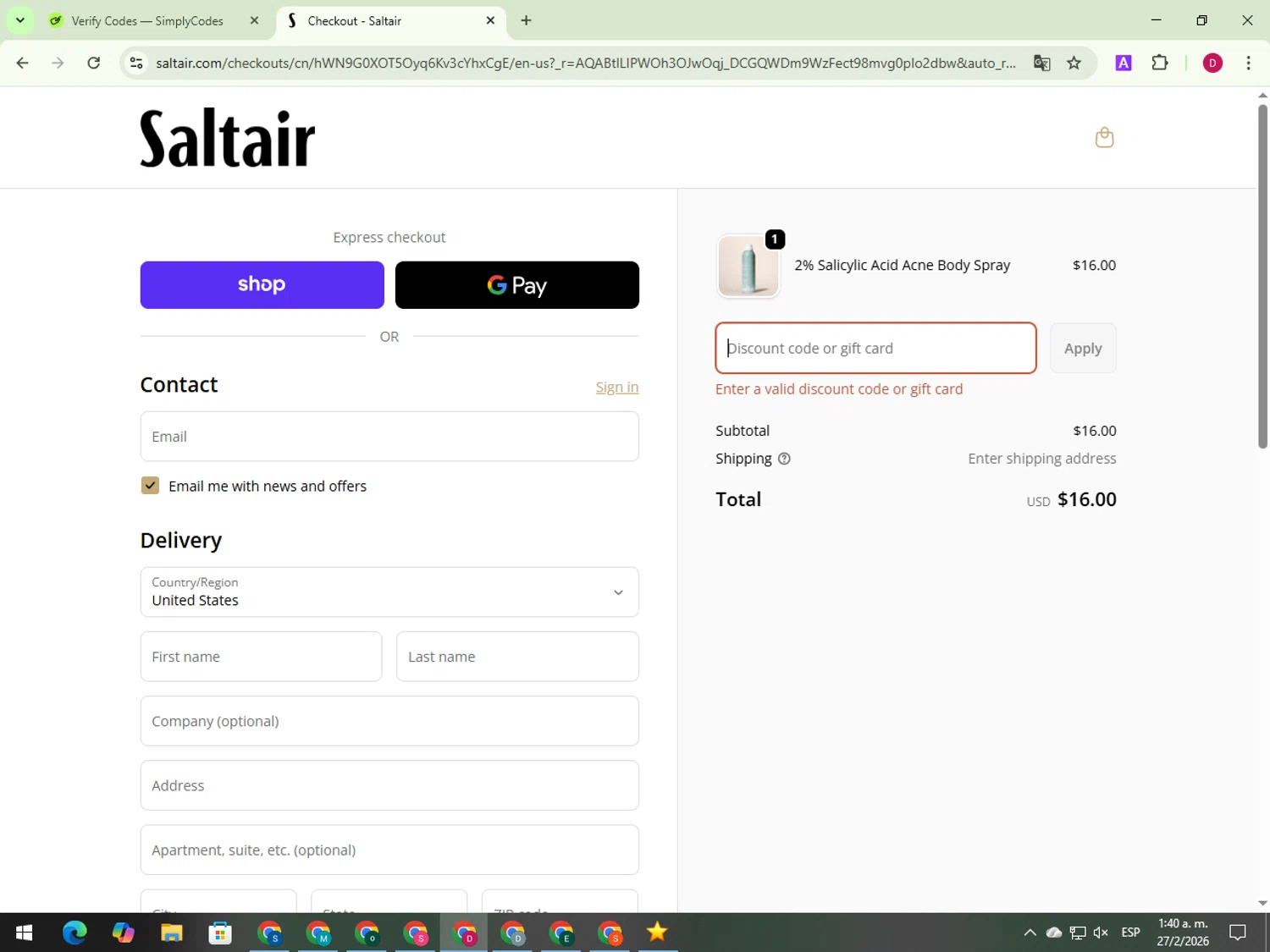Educative promo code screenshot showing code 3H9KDP applied at Educative checkout page. Uploaded by SimplyCodes community member 00000056 on Feb 27, 2026