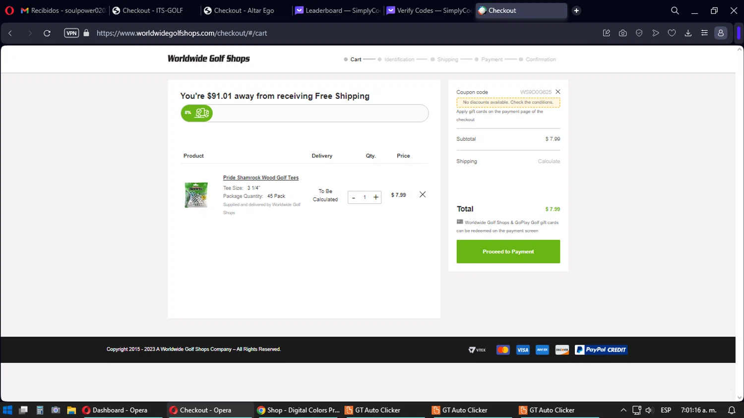 Edwin Watts Golf checkout page showing Edwin Watts Golf promo code box | Screenshot taken by SimplyCodes community member on Feb 28, 2024