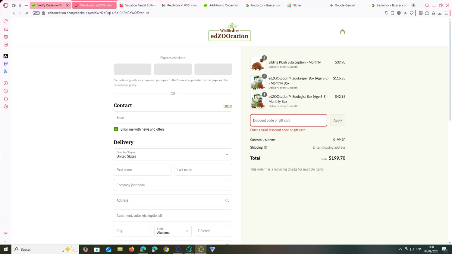edZOOcation™ discount code screenshot showing code RNEDZOO applied at edZOOcation™ checkout page. Uploaded by SimplyCodes community member JEUGENIO on Sep 4, 2025