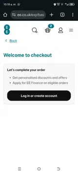 EE Store coupon verification screenshot