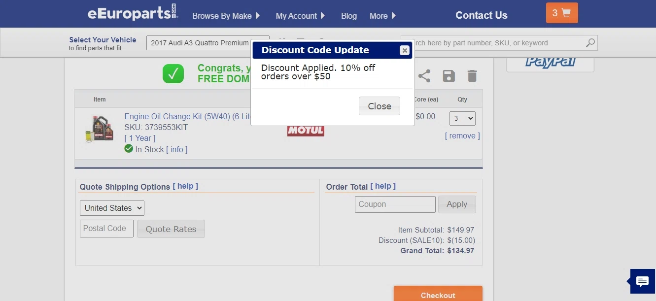how to use eEuroparts coupons