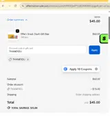 Effie's Homemade coupon verification screenshot