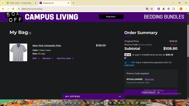 eFollett checkout page showing eFollett promo code box | Screenshot taken by SimplyCodes community member on Sep 5, 2025