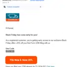 EASE25 coupon verification screenshot