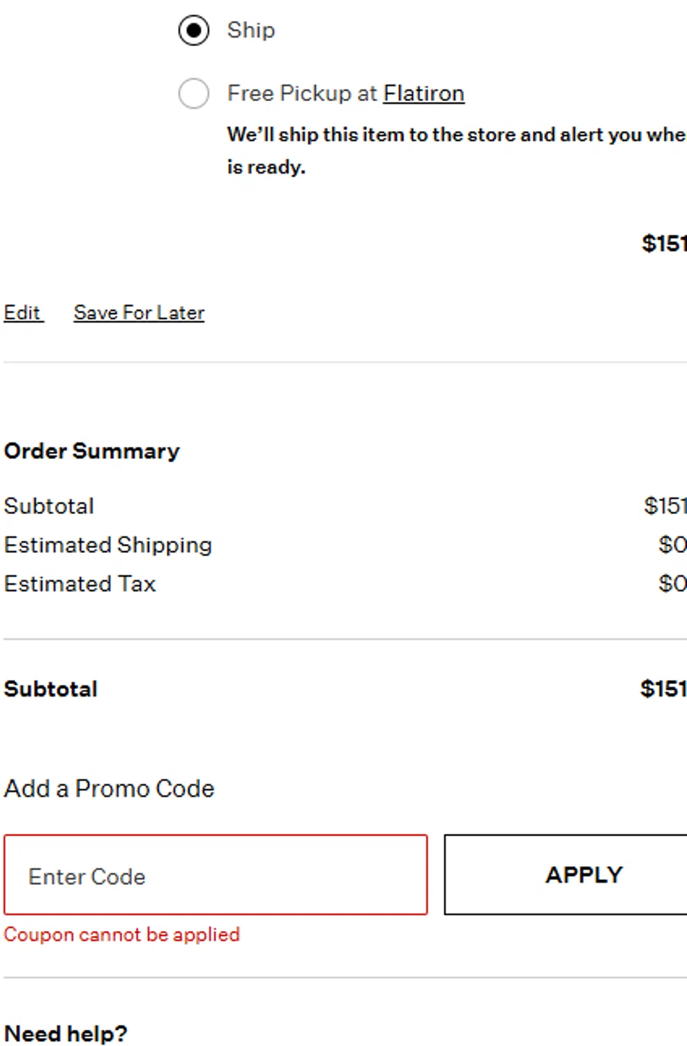 Eileen Fisher promo code screenshot showing code JUST4U applied at Eileen Fisher checkout page. Uploaded by SimplyCodes community member ValueHawk3038 on Mar 7, 2025