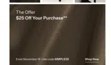 SIMPLE25 coupon verification screenshot