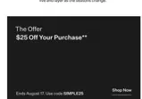 SIMPLE25 coupon verification screenshot
