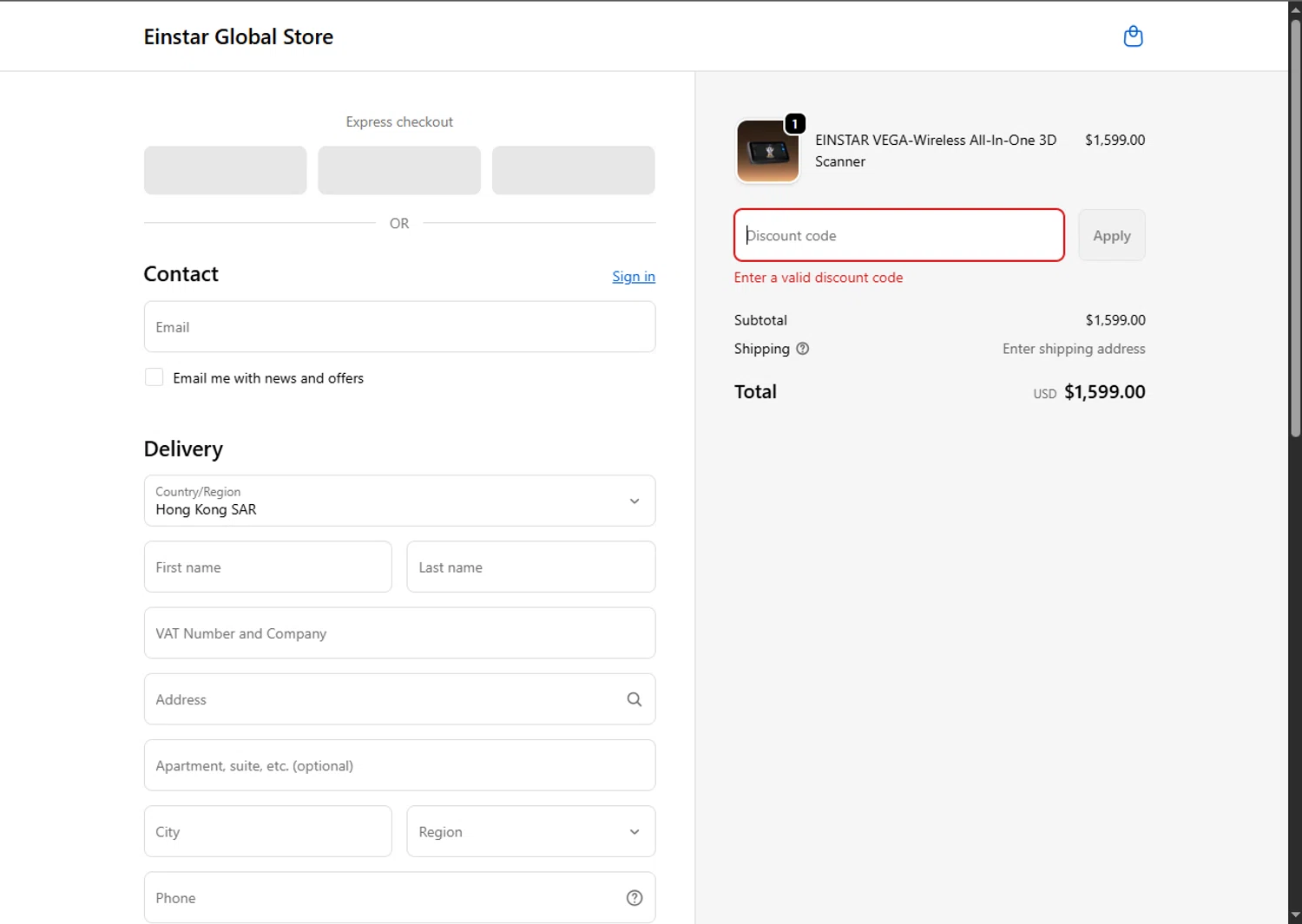Einstar promo code screenshot showing code SAVE50$ applied at Einstar checkout page. Uploaded by SimplyCodes community member GoldPhoenix3793 on Dec 1, 2025