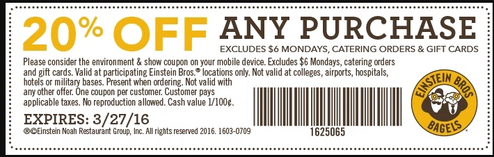 Einstein Bros checkout page showing Einstein Bros promo code box | Screenshot taken by SimplyCodes community member on Feb 11, 2021