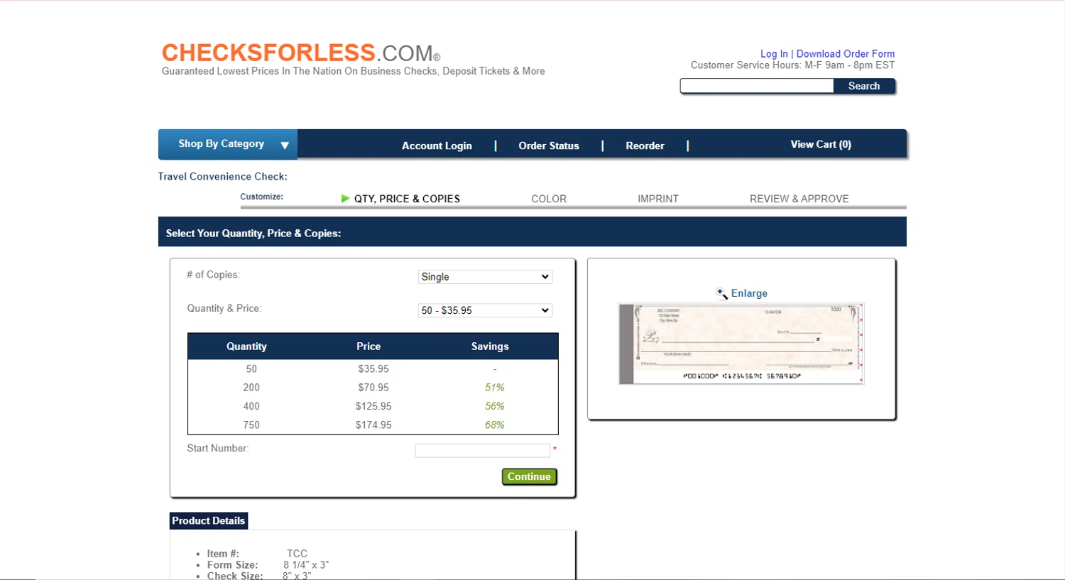 where to use Checks for Less promo code box