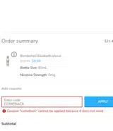 EJuice.Deals coupon verification screenshot