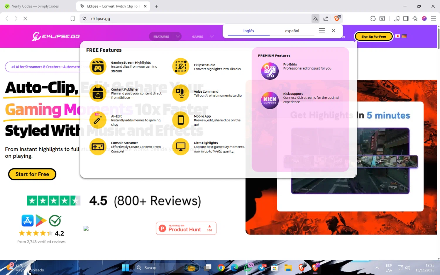 Eklipse promo code screenshot showing code NAUTI10 applied at Eklipse checkout page. Uploaded by SimplyCodes community member JavinhoSantos on Nov 13, 2025