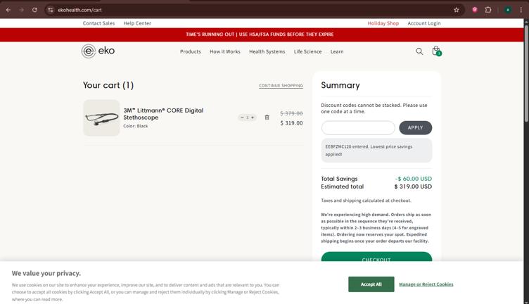 Eko Health Promo Codes - $80 Off (4 Verified) Jan 2026
