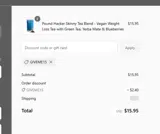 GIVEME15 coupon verification screenshot
