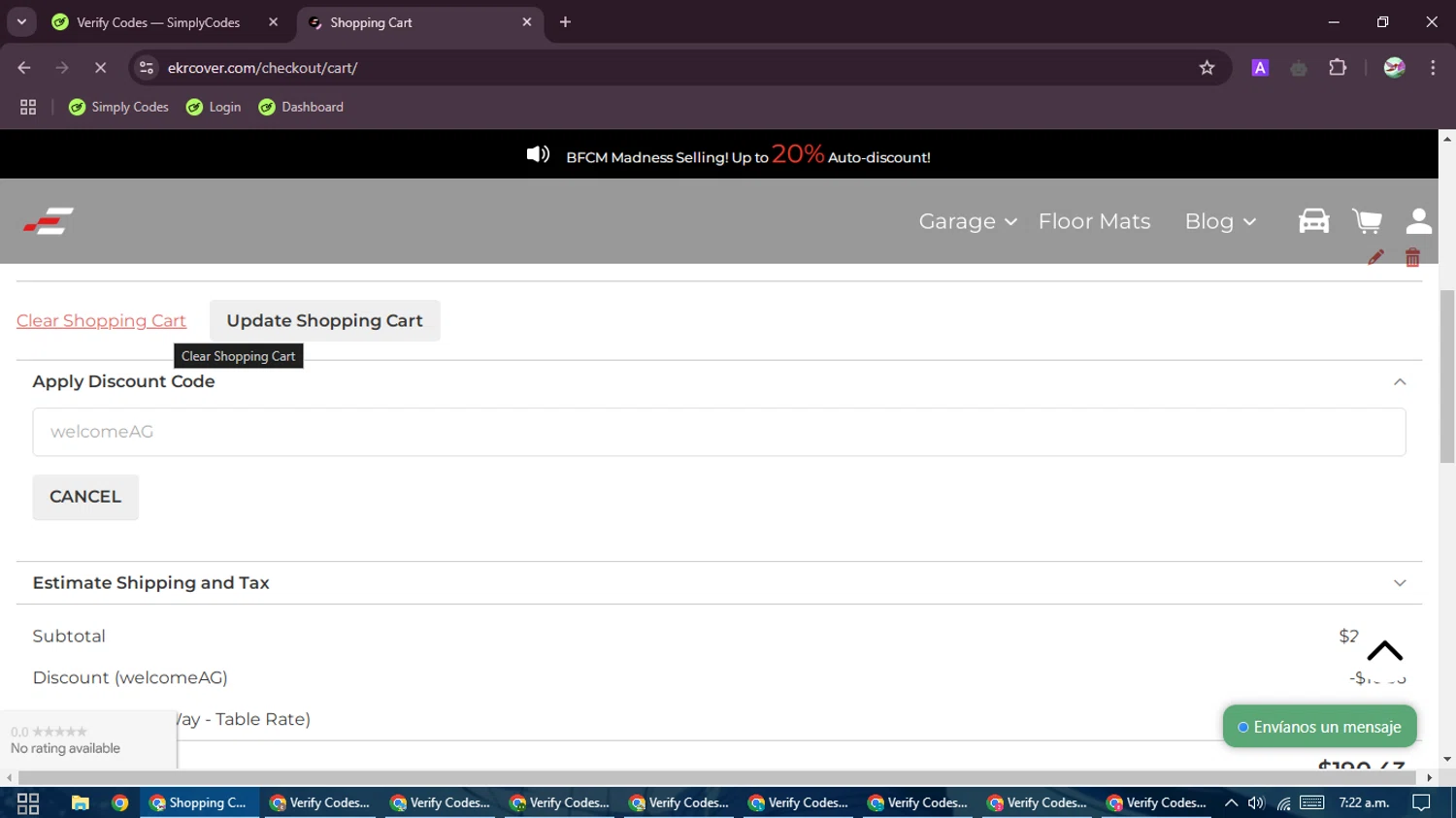 where to use Ekrcover promo code box