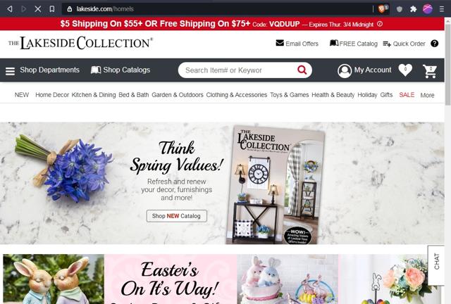 Lakeside checkout page showing Lakeside coupon code box | Screenshot taken by SimplyCodes community member on Feb 19, 2021