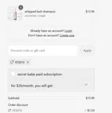 YESII10 coupon verification screenshot