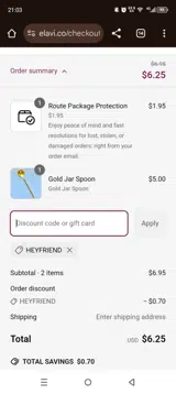 Heyfriend coupon verification screenshot
