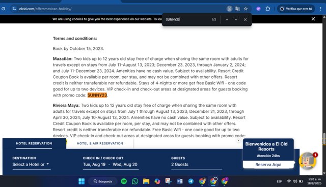El Cid checkout page showing El Cid promo code box | Screenshot taken by SimplyCodes community member on Aug 18, 2025