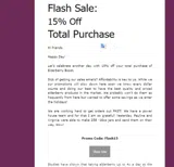 Flash15 coupon verification screenshot