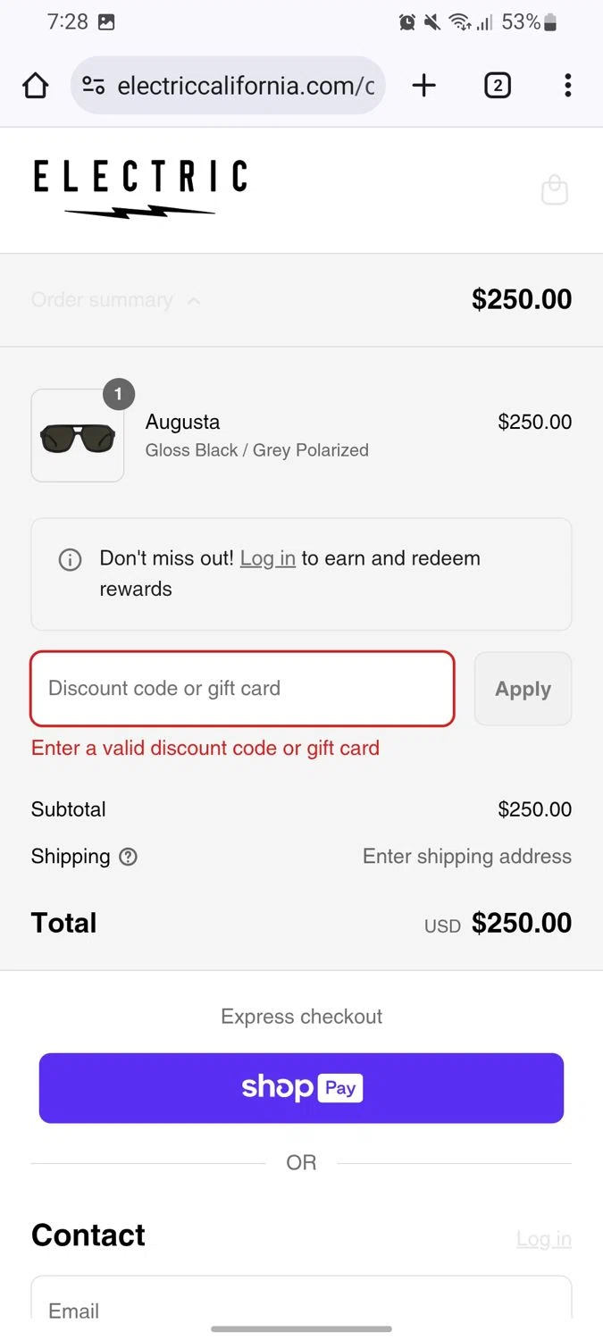 Electric promo code screenshot showing code SALTY20 applied at Electric checkout page. Uploaded by SimplyCodes community member GleywilmarReyes on Jun 3, 2025