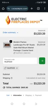 HLEFD20 coupon verification screenshot