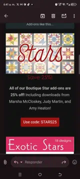 Electric Quilt coupon verification screenshot